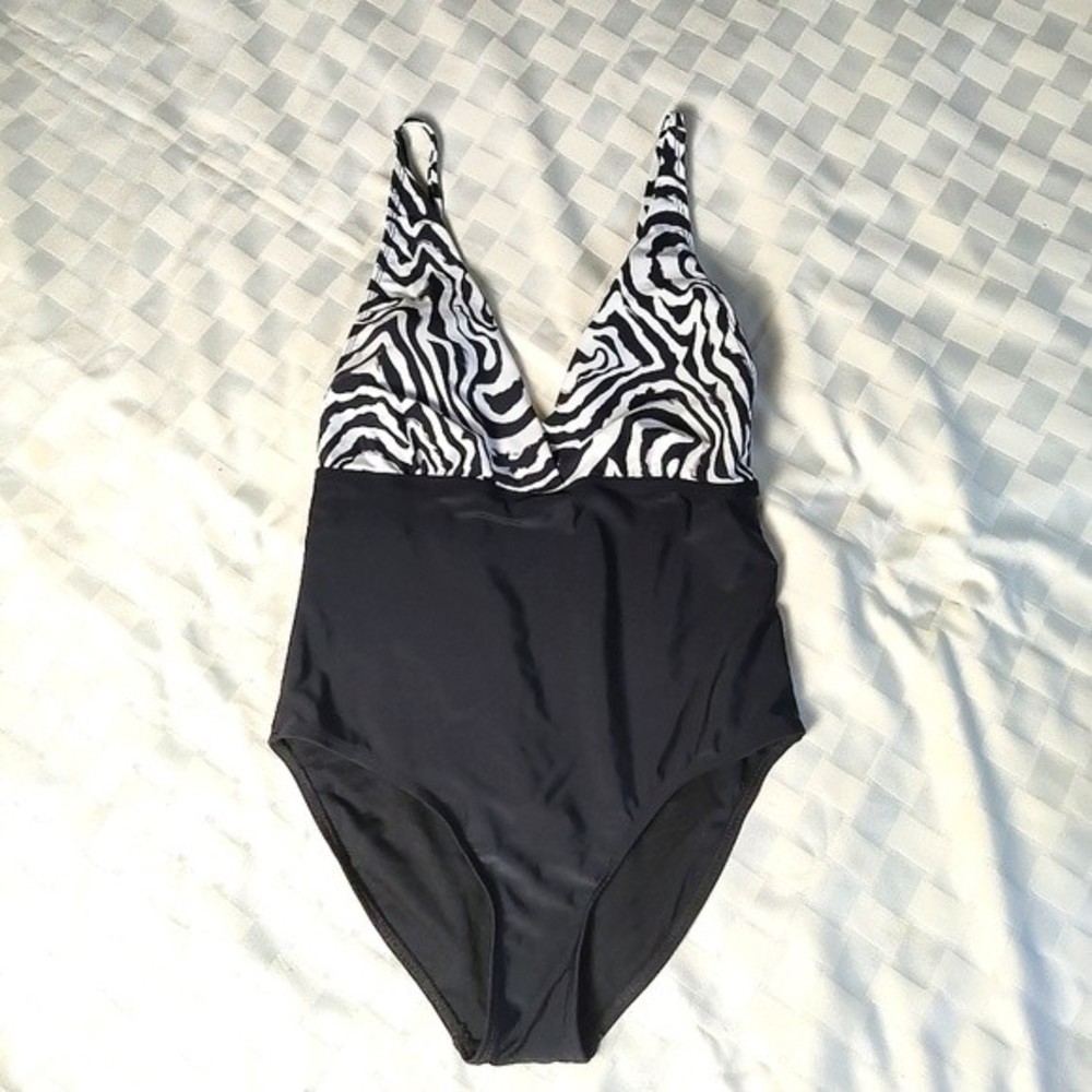 Heat Zebra Pattern One Piece Swimsuit